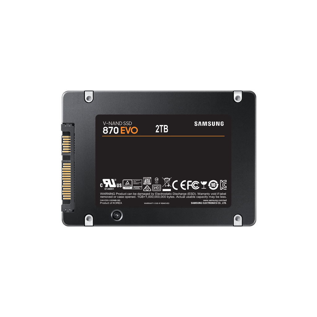 SAMSUNG MZ-77E2T0BW 870 EVO 2TB 560/530, 2,5" SATA SSD (Türkiye Distribütörü Garantili)
