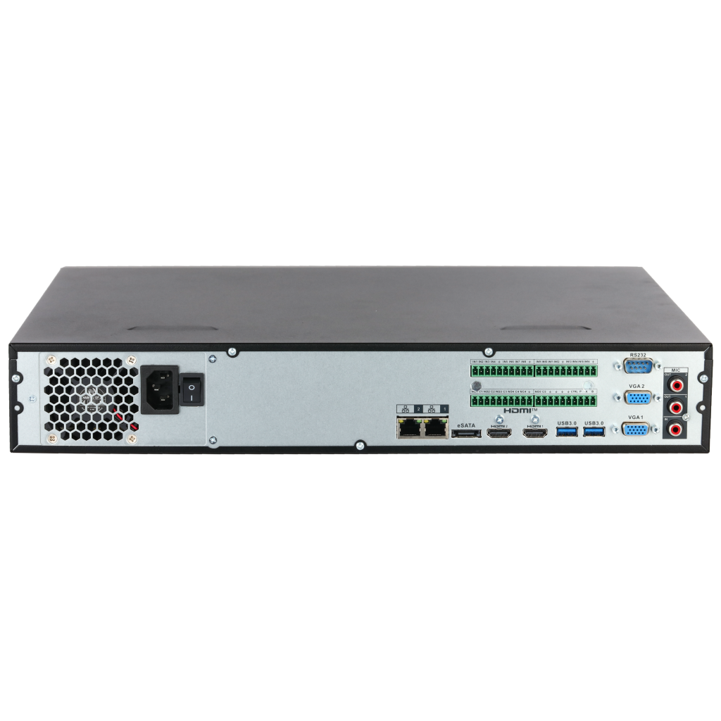 DAHUA  NVR5464-EI2, 64Kanal, 32Mpix, H265+, 4 HDD Desteği, 1080P Kayıt, 384Mbps Bant Genişliği, 2 Port GigaBit Lan, NVR