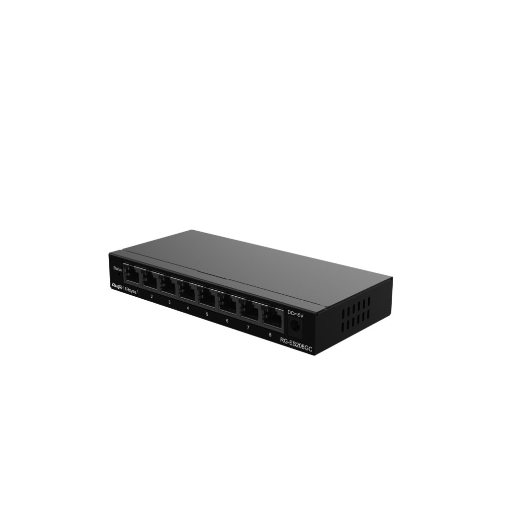 RUIJIE REYEE RG-ES208GC  8 Port GigaBit , Colud Yönetilebilir Switch  Metal Kasa