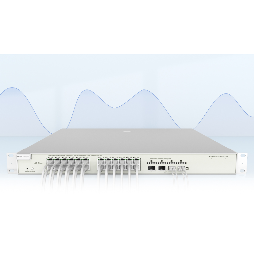 RUIJIE REYEE RG-NBS3100-24GT4SFP-V2, 24 Port, GigaBit, 4Port SFP, L2 Yönetilebilir,  Metal Kasa, Rack Mount, Switch