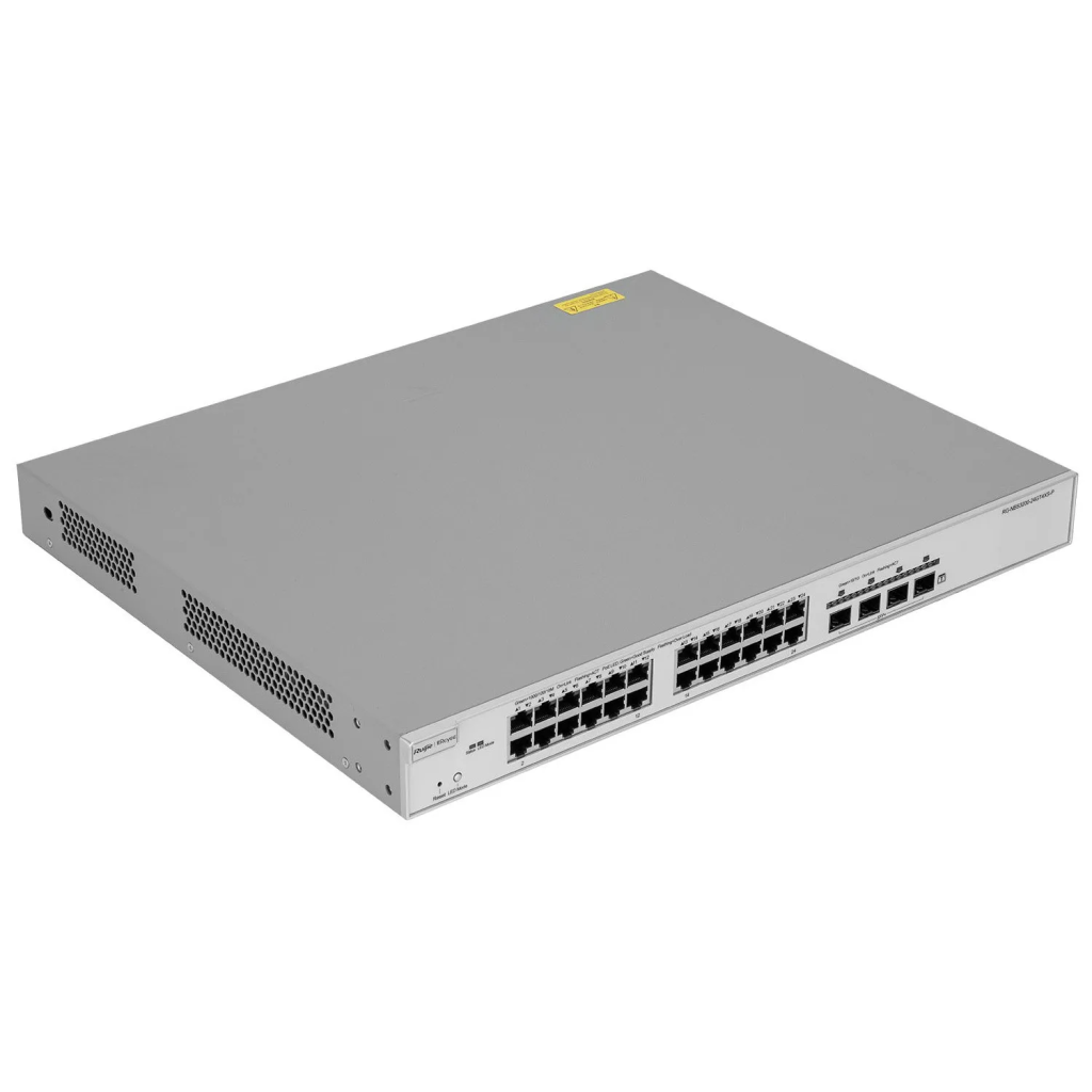 RUIJIE REYEE RG-NBS3200-24GT4XS-P-V2 24 Port  GigaBit PoE, 370W, 4 Port 10G SFP,  L2 Yönetilebilir Switch  Metal Kasa