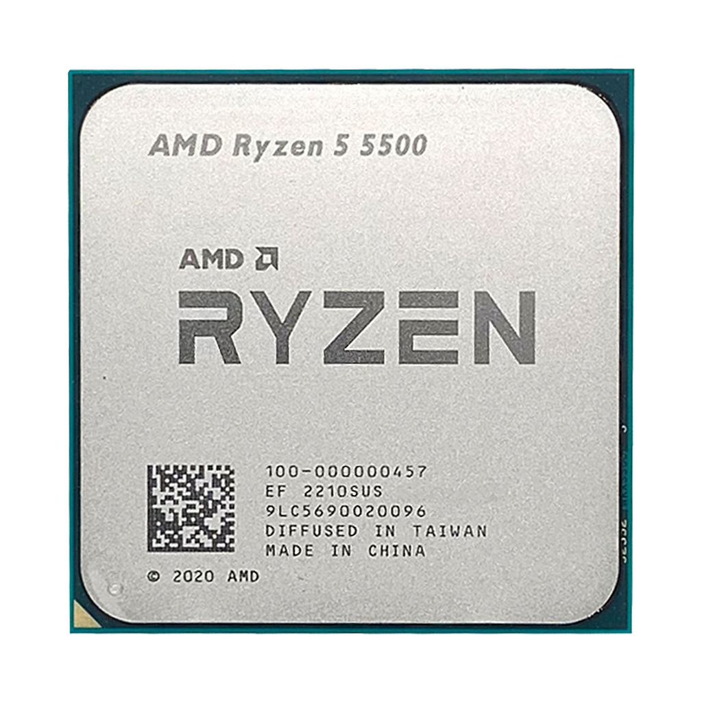 AMD RYZEN 5 5500 6 Core, 3,60-4.20GHz, 19Mb Cache,  65W, AM4 Soket, TRAY, (Dahili Grafik YOK, Fan YOK) TÜRKİYE Distibütör GARANTİLİ