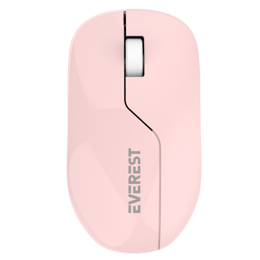 EVEREST SMW-973, Pembe, USB Nano 2,4G Kablosuz, 1200dpi, Optik, 4 Tuşlu, Mouse