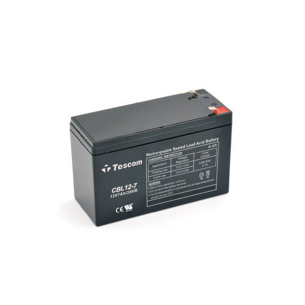 TESCOM Combatt, CB12-7E, 12V 7Ah, Bakımsız,  Kuru Akü. UPS için Uygundur. (100012589)