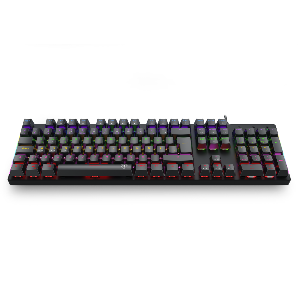 T-DAGGER NAXOS, T-TGK310, USB Kablolu, Türkçe Q, Rainbow RGB, Mechanical, Blue Switch, Gaming Klavye (Powered By REDRAGON)