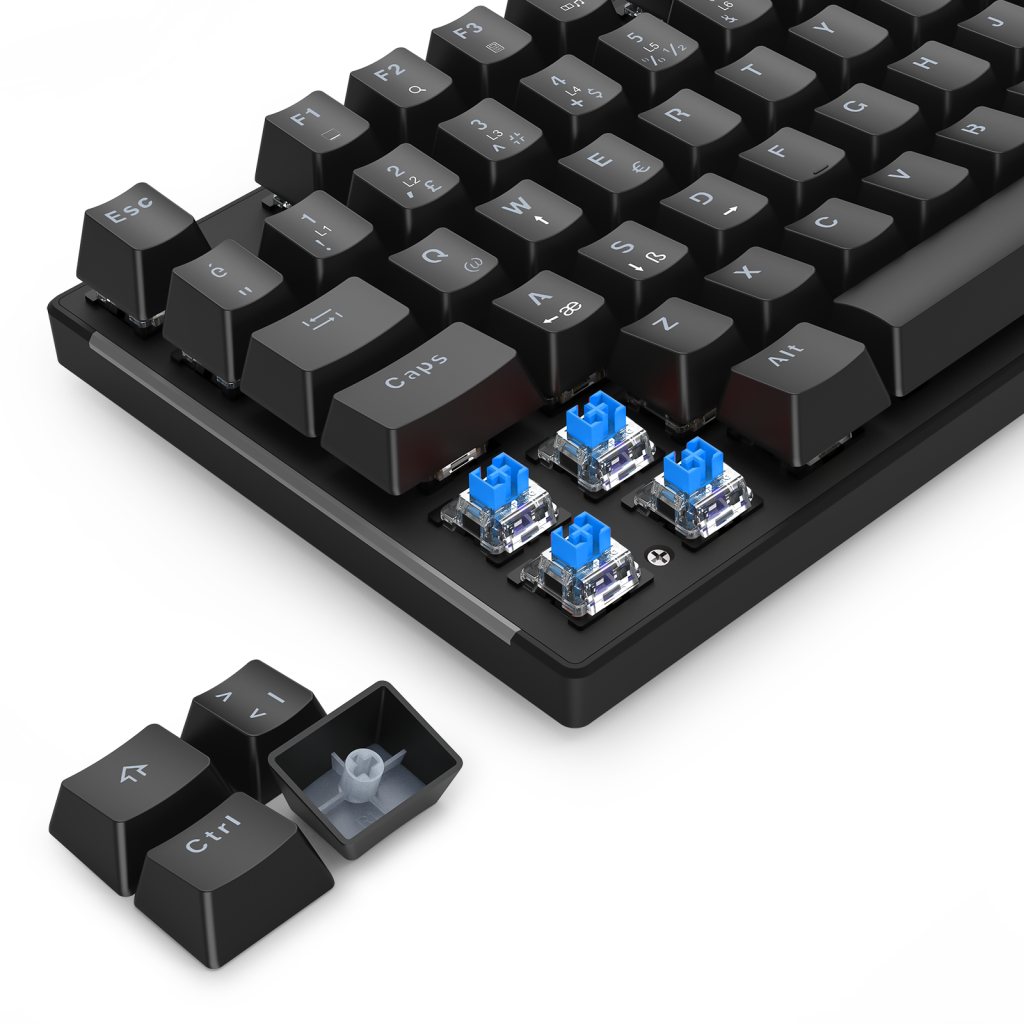 T-DAGGER NAXOS, T-TGK310, USB Kablolu, Türkçe Q, Rainbow RGB, Mechanical, Blue Switch, Gaming Klavye (Powered By REDRAGON)