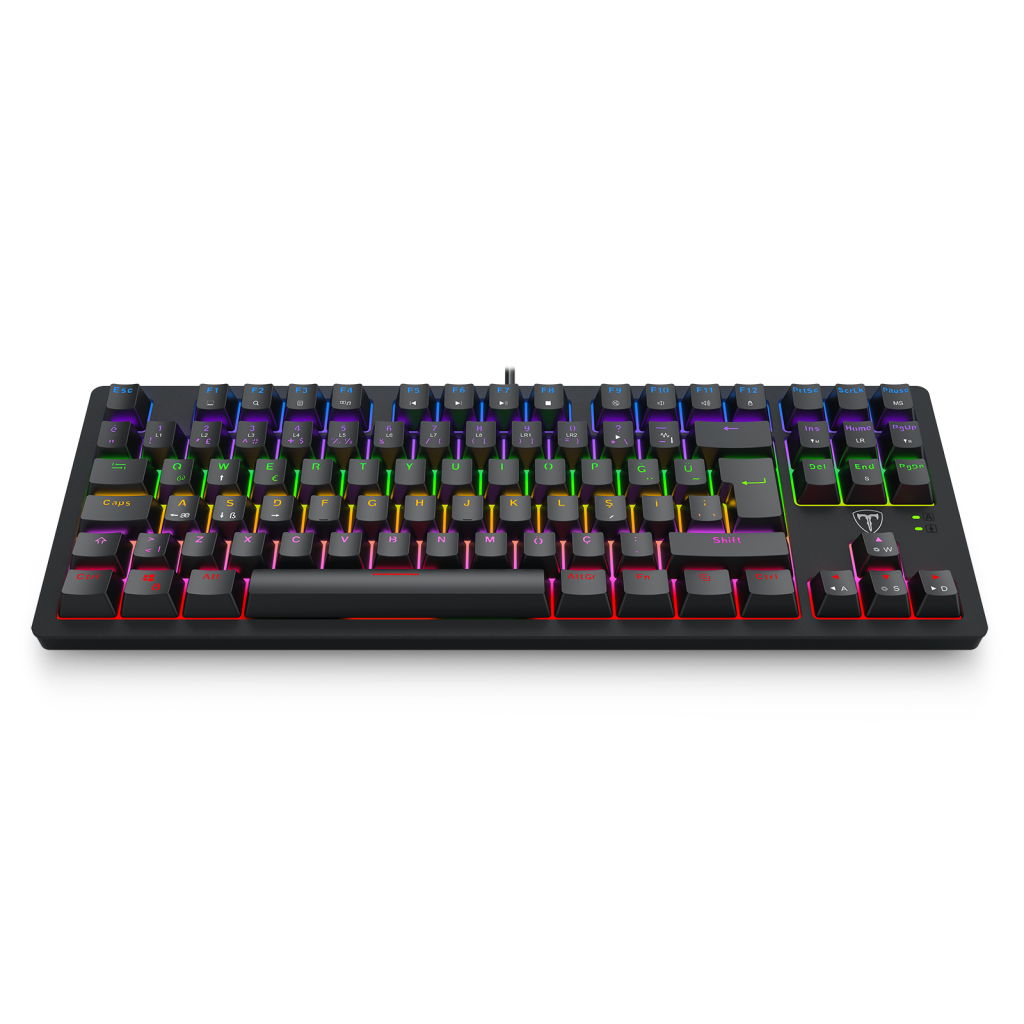 T-DAGGER BALI, T-TGK311, USB Kablolu, Türkçe Q,  Rainbow RGB, Mechanical, Blue Switch, Gaming Klavye (Powered By REDRAGON)