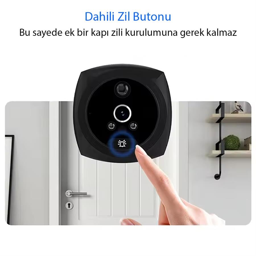 Powermaster PM-24933 3.5 Inch Kameralı Akıllı Kapı Zili