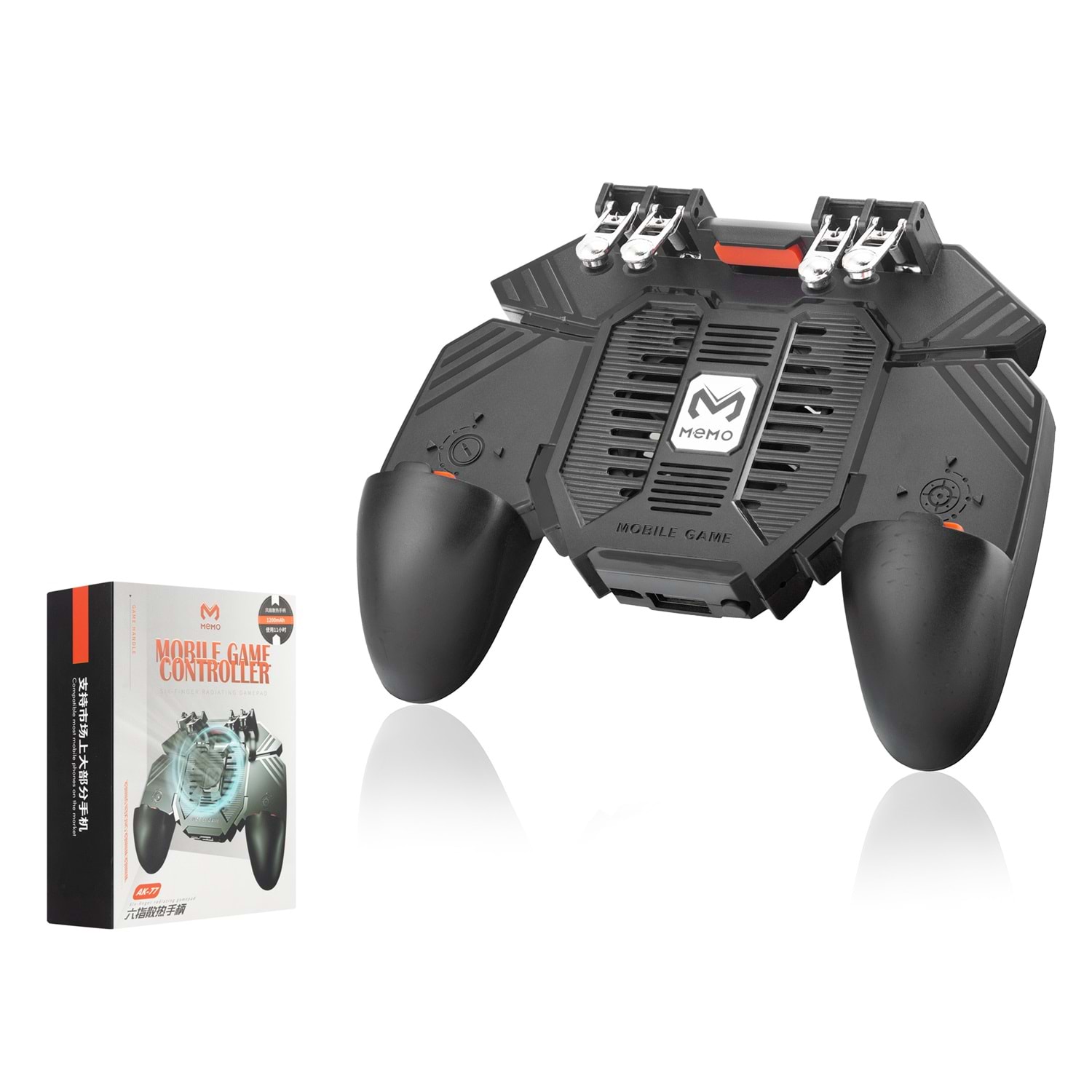 HADRON AK77-1 Soğutucu Fanlı Telefon Tutuculu Mobil Gamepad 4 Butonlu 1200 mAh Siyah
