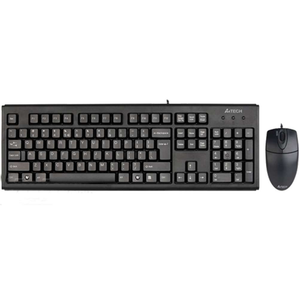 A4 TECH KM-72620D TÜRKÇE USB MULTİMEDYA SİYAH Q KLAVYE+MOUSE 