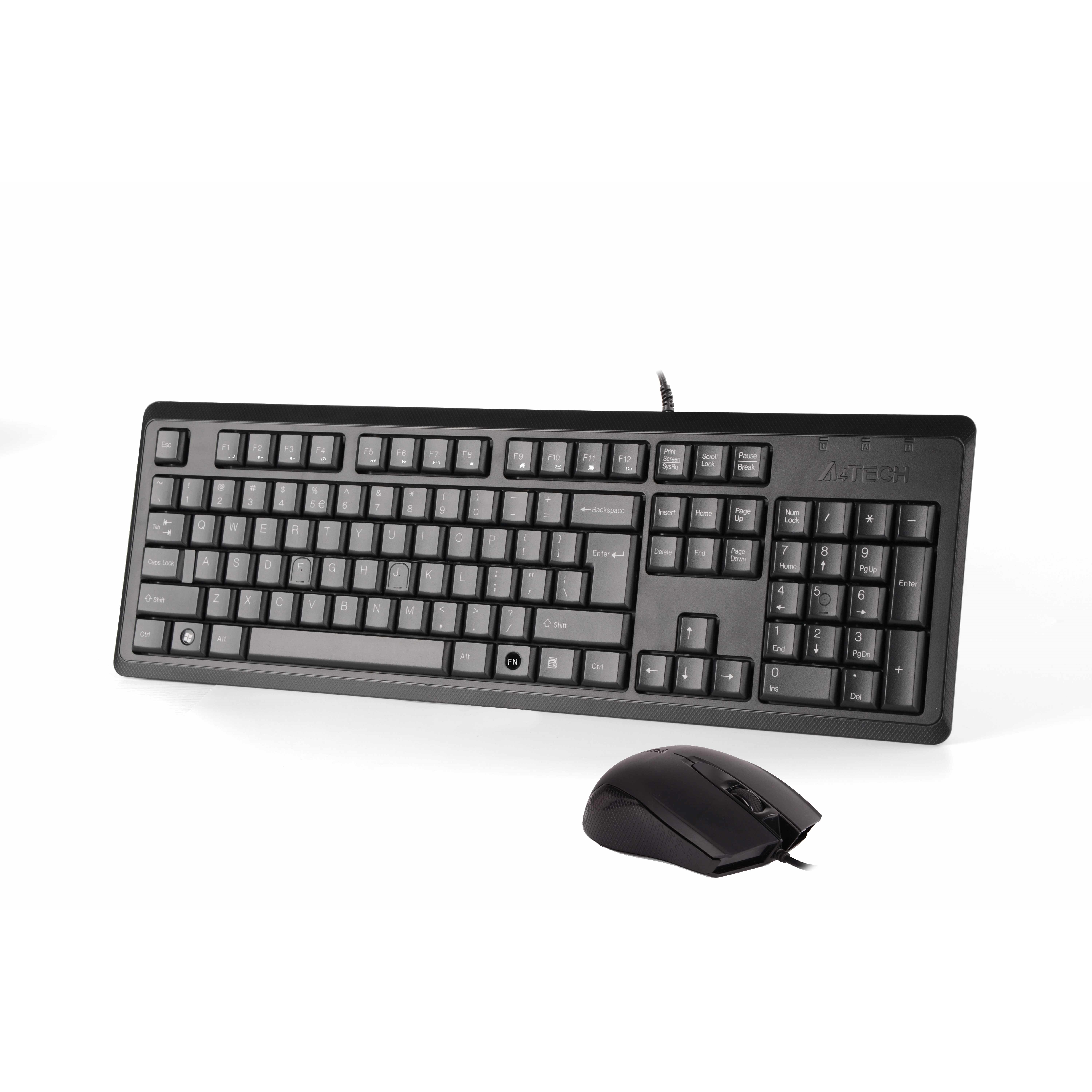 A4 TECH KR-9276 USB MULTİMEDYA SİYAH Q KLAVYE+MOUSE