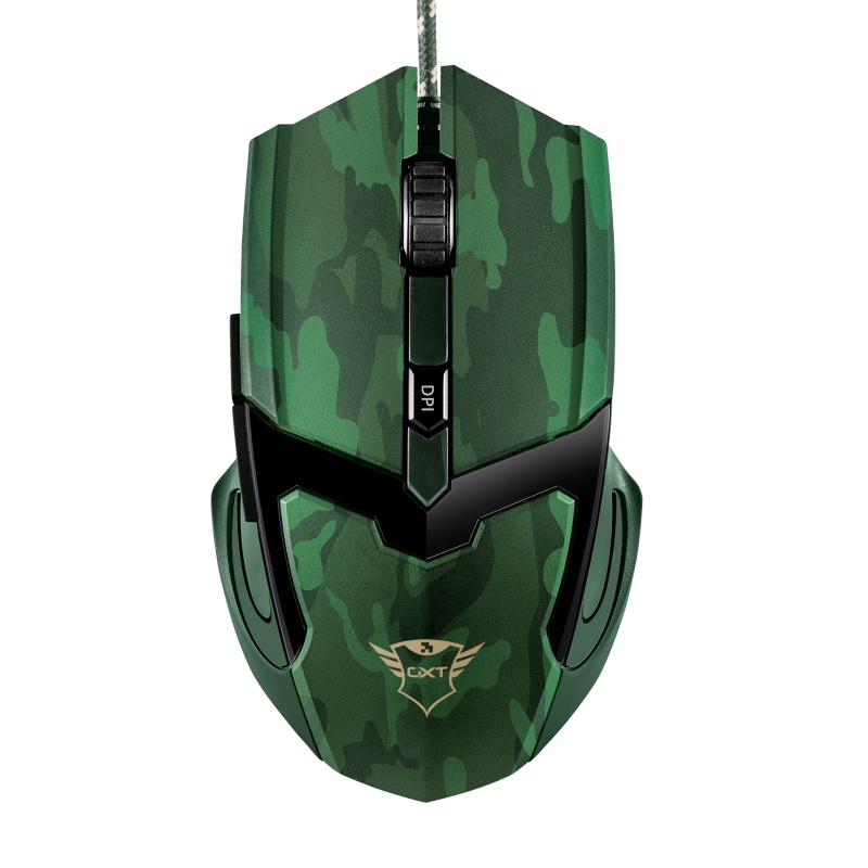 TRUST GAV 22793 GTX 101C USB 4800DPI KAMUFLAJ RGB GAMING MOUSE    