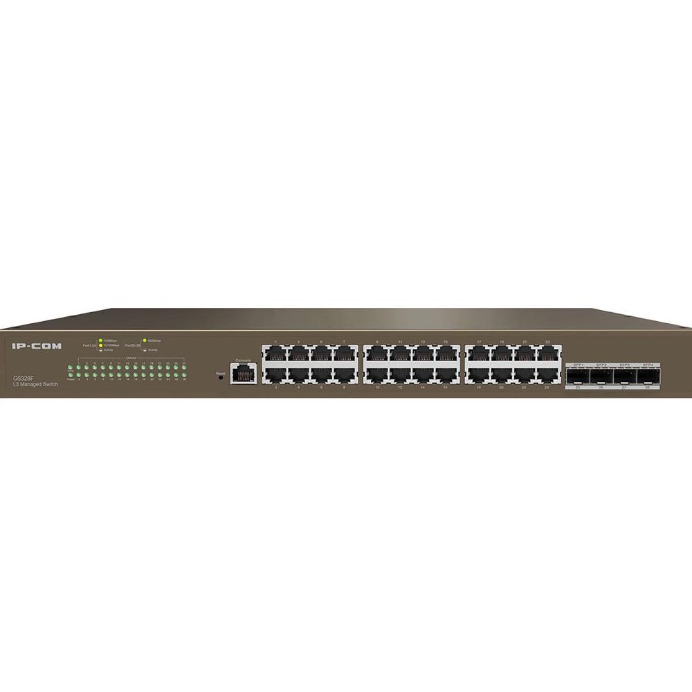 IP-COM G5328F 24 PORT 10/100/1000 4 X SFP l3 YÖNETİLEBİLİR RACK MOUNT SWITCH METAL KASA