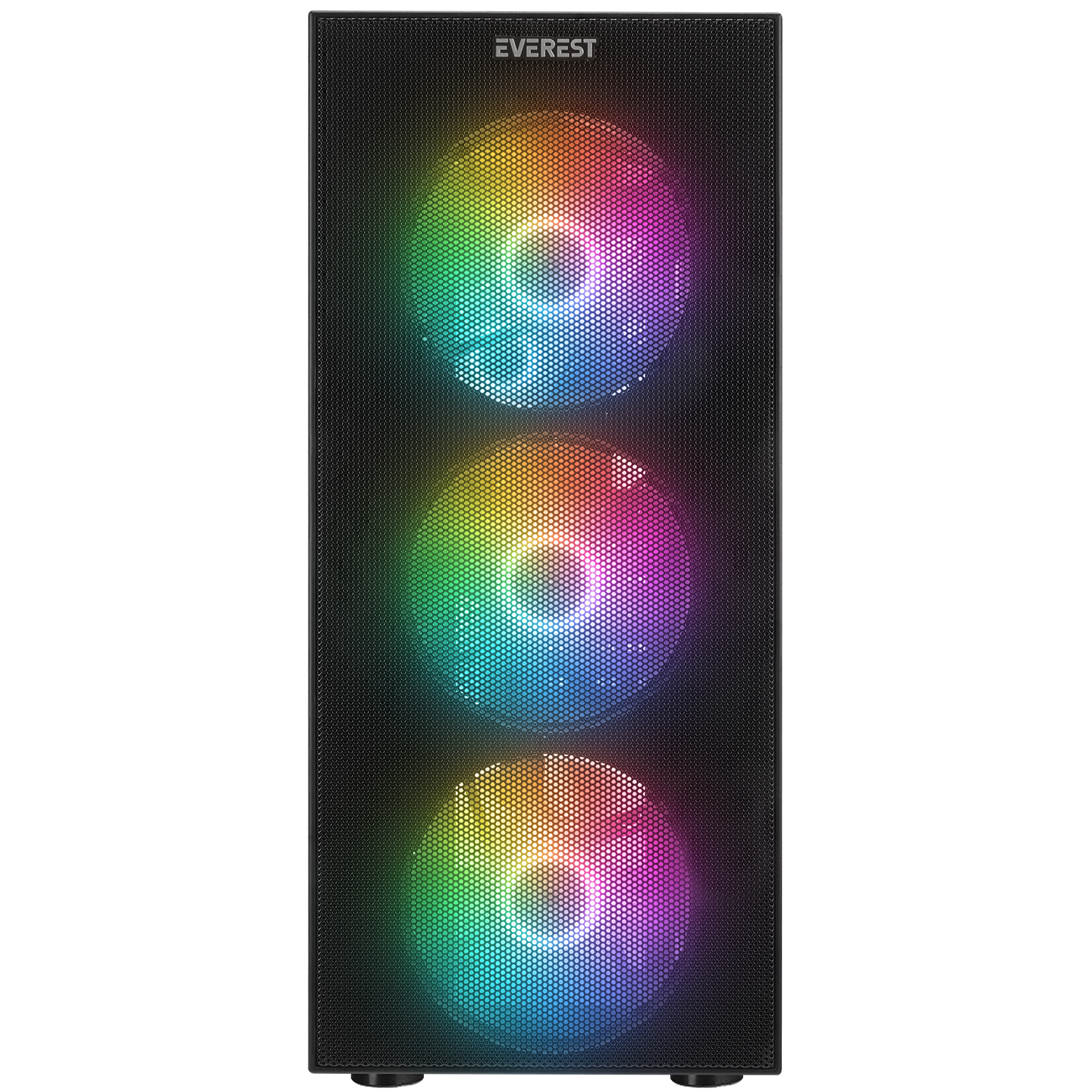 EVEREST FACED V3 MESH 500W 4x12CM RGB FAN ATX TEMPERED GLASS 2xUSB2.0/1xUSB3.0 SİYAH MID TOWER GAMİNG KASA