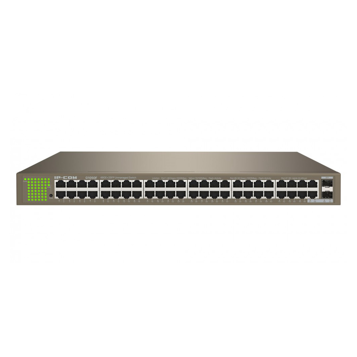 IP-COM G1050F 48 PORT 10/100/1000 2 X SFP YONETILEMEZ RACK MOUNT SWITCH METAL KASA