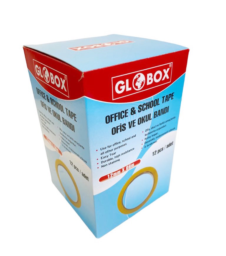 GLOBOX 6955 ŞEFFAF BANT 12MM*66MT 12'Lİ*12