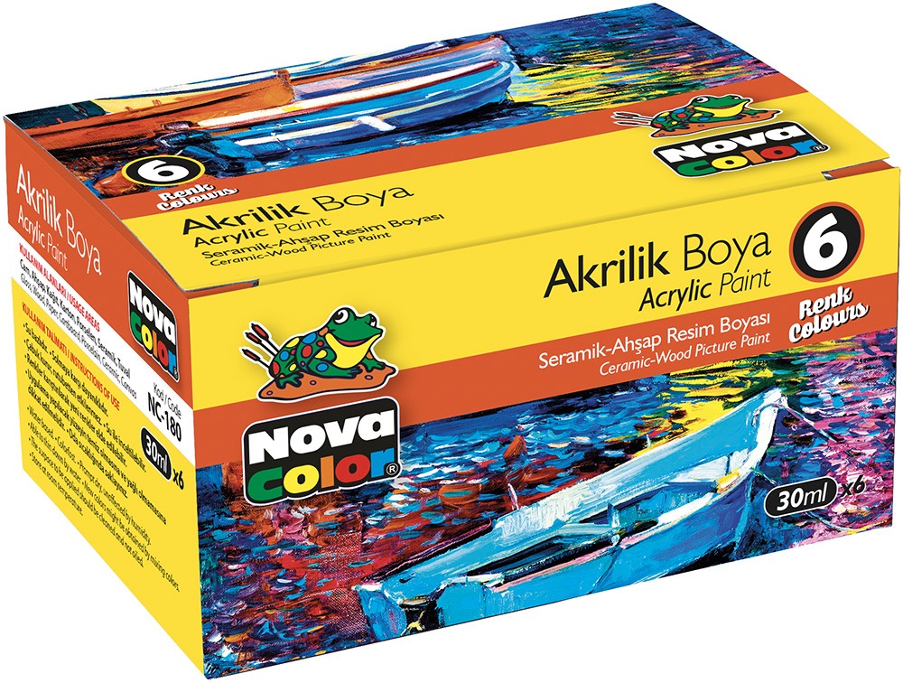 NOVA COLOR NC-180 AKRİLİK 6'LI *36