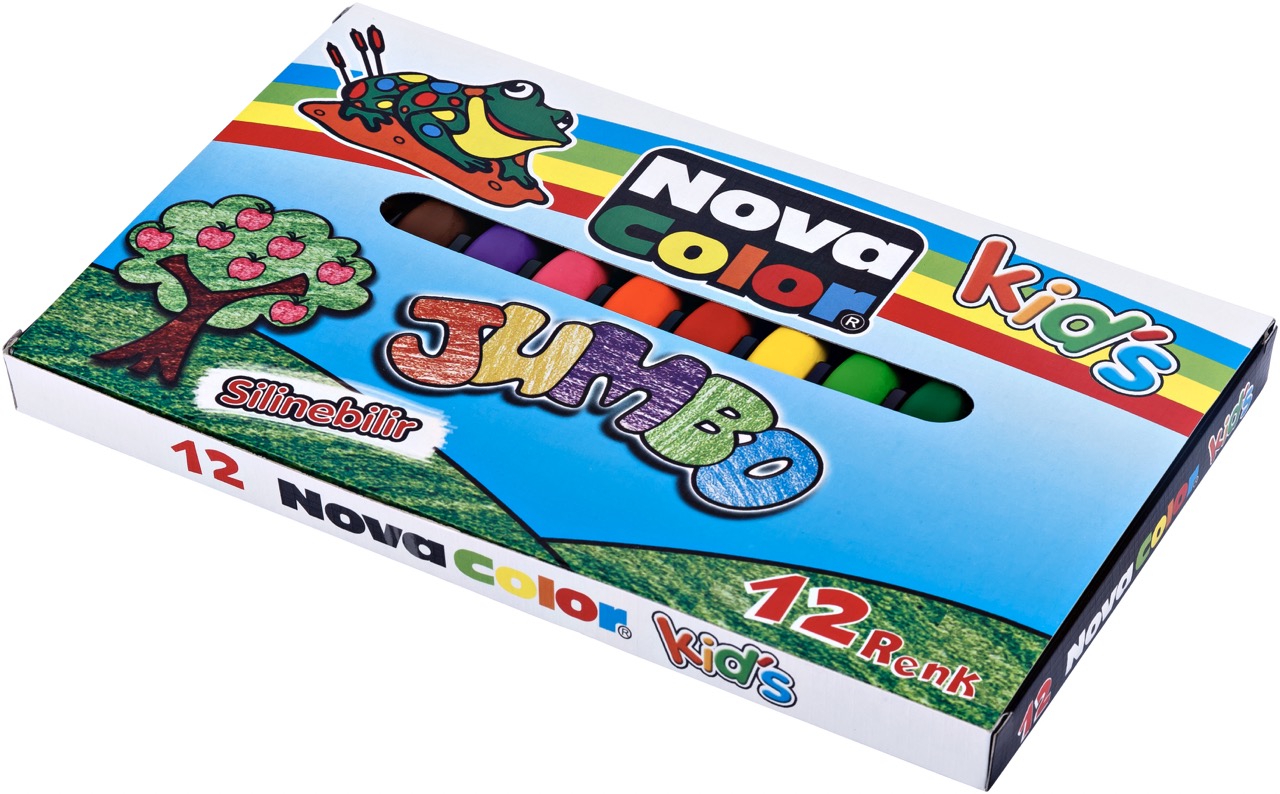 NOVA COLOR NC-2124 JUMBO 12 RENK MUM BOYA 12'Lİ *12