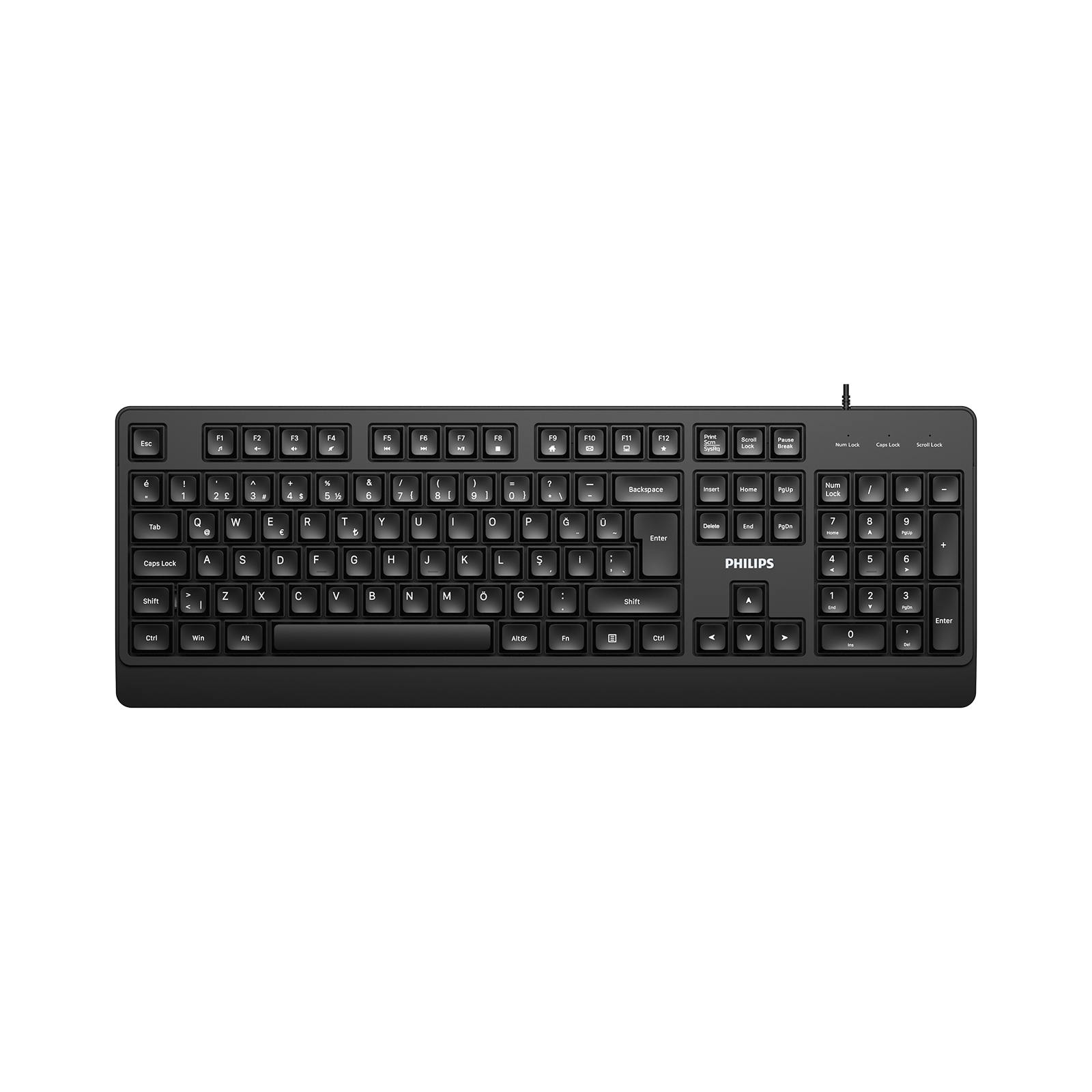 PHILIPS KABLOLU KLAVYE SPK6247B SİYAH