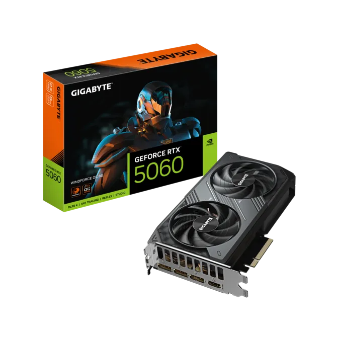 GIGABYTE RTX5060 WINDFORCE OC GV-N5060WF2OC-8GD 8GB GDDR7 128Bit 