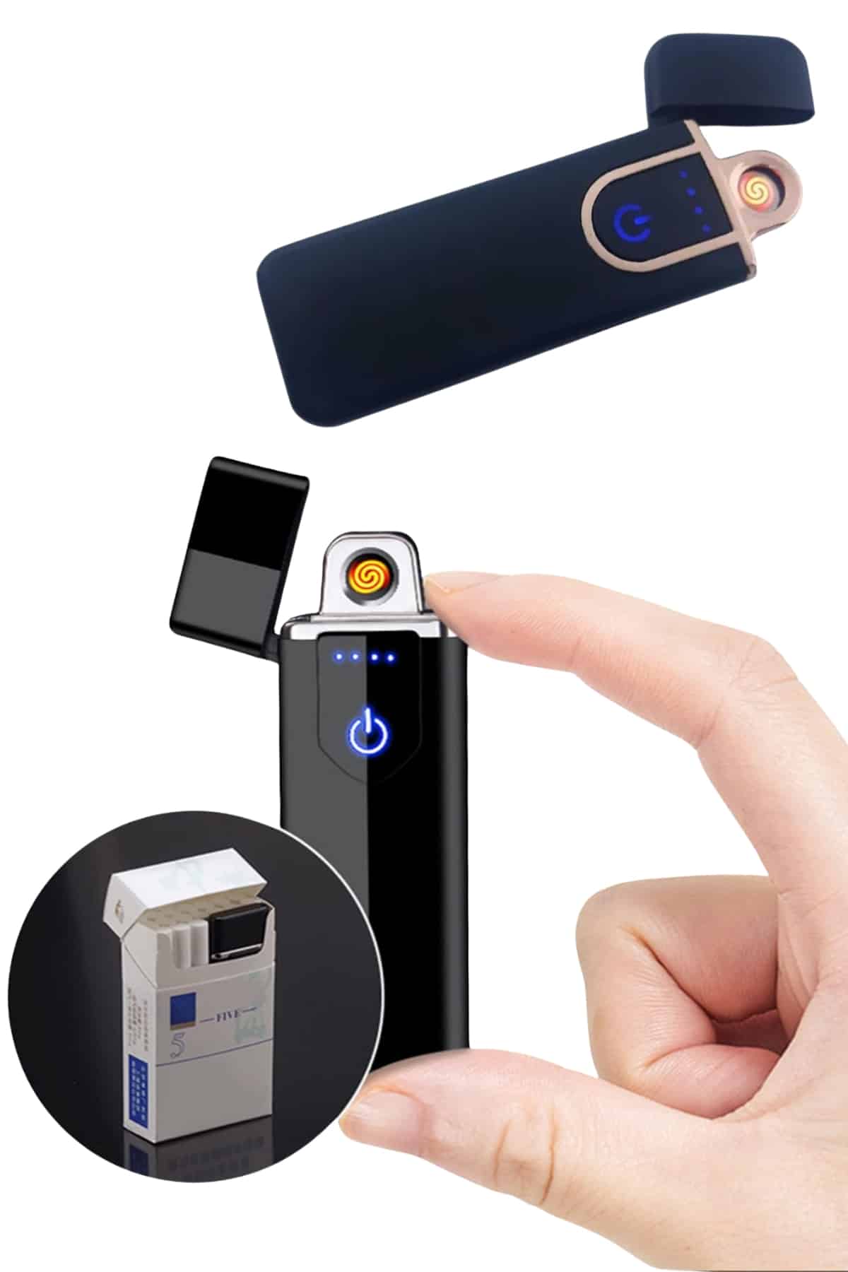 Çakmak Usb Şarj Rüzgardan Etkilenmez Elektronik Çakmak