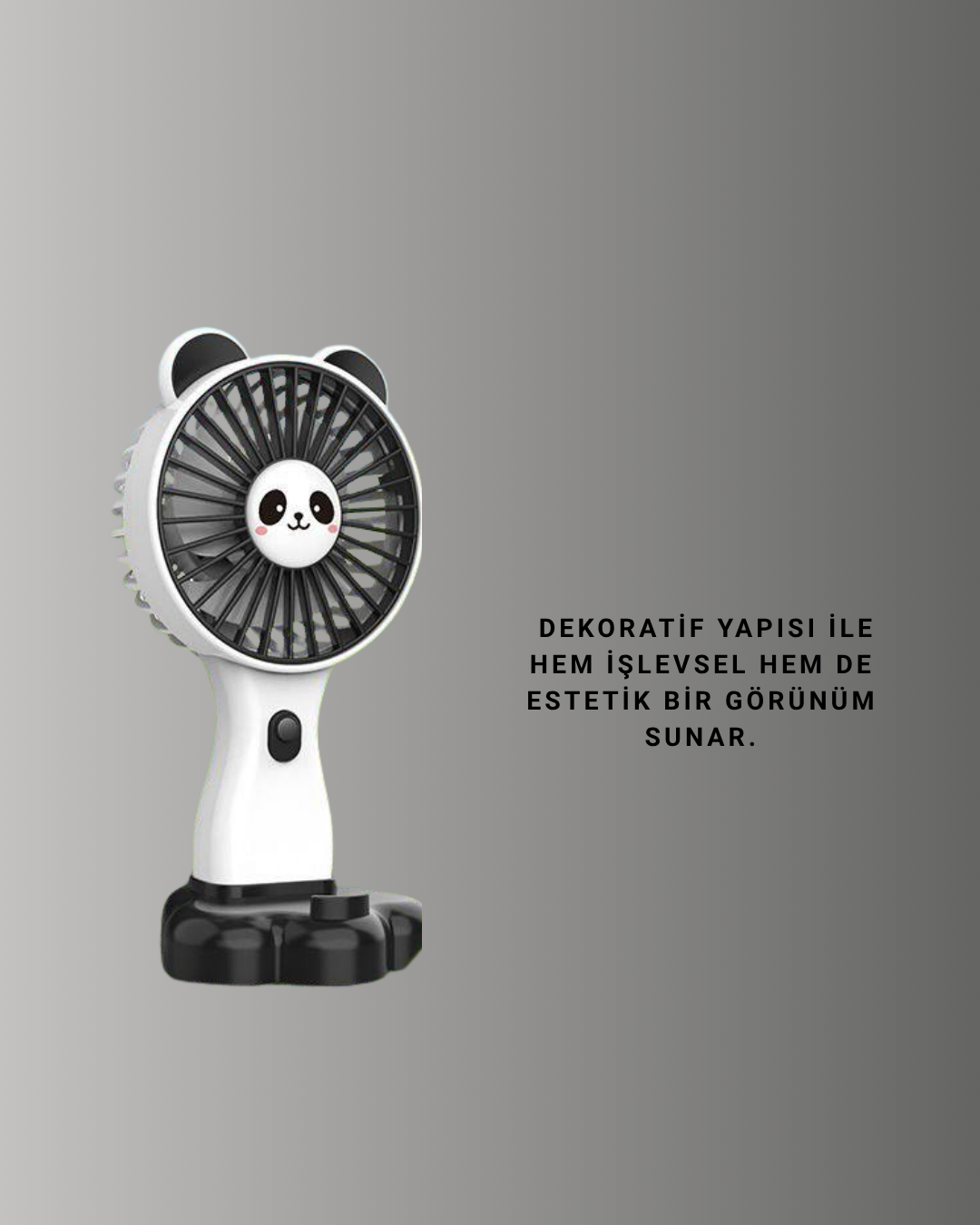 Sessiz Çalışan USB Şarjlı Masaüstü Mini Vantilatör
