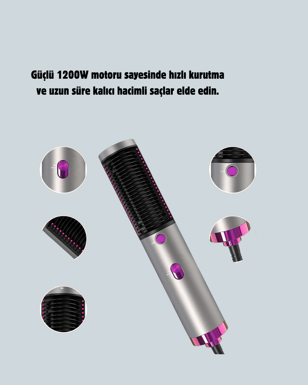 Sıcak Hava Fırçası – Saç Kurutma, Düzleştirme ve Şekillendirme