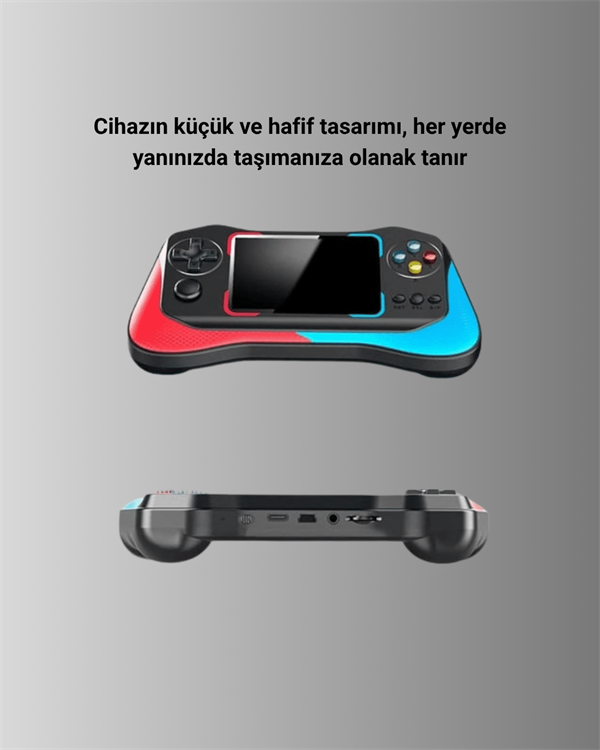 3.5 İnç Ekranlı Klasik Oyun Konsolu – 500 Dahili Oyun