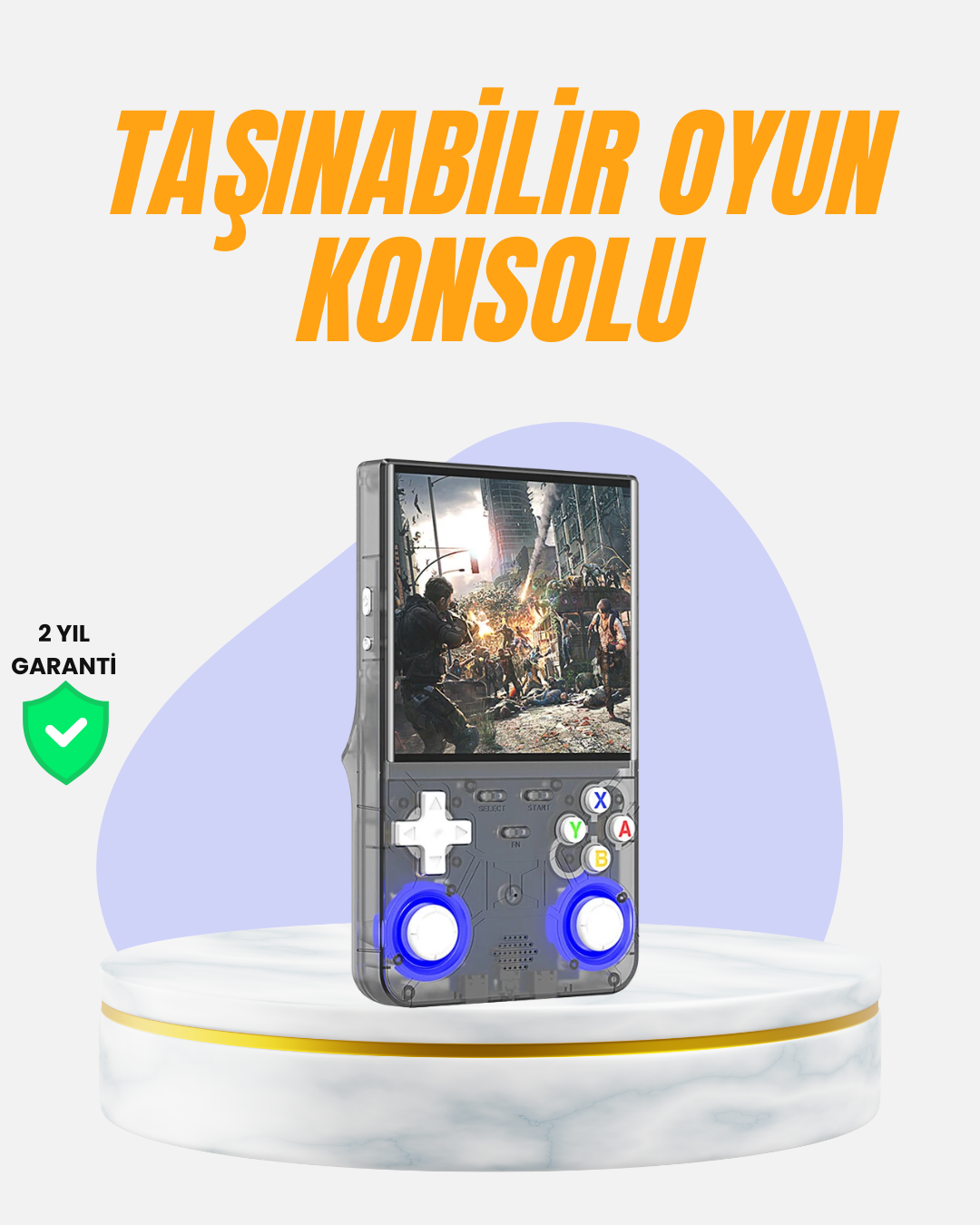 Çift Joystickli Retro Oyun Konsolu 2500mAh Bataryalı