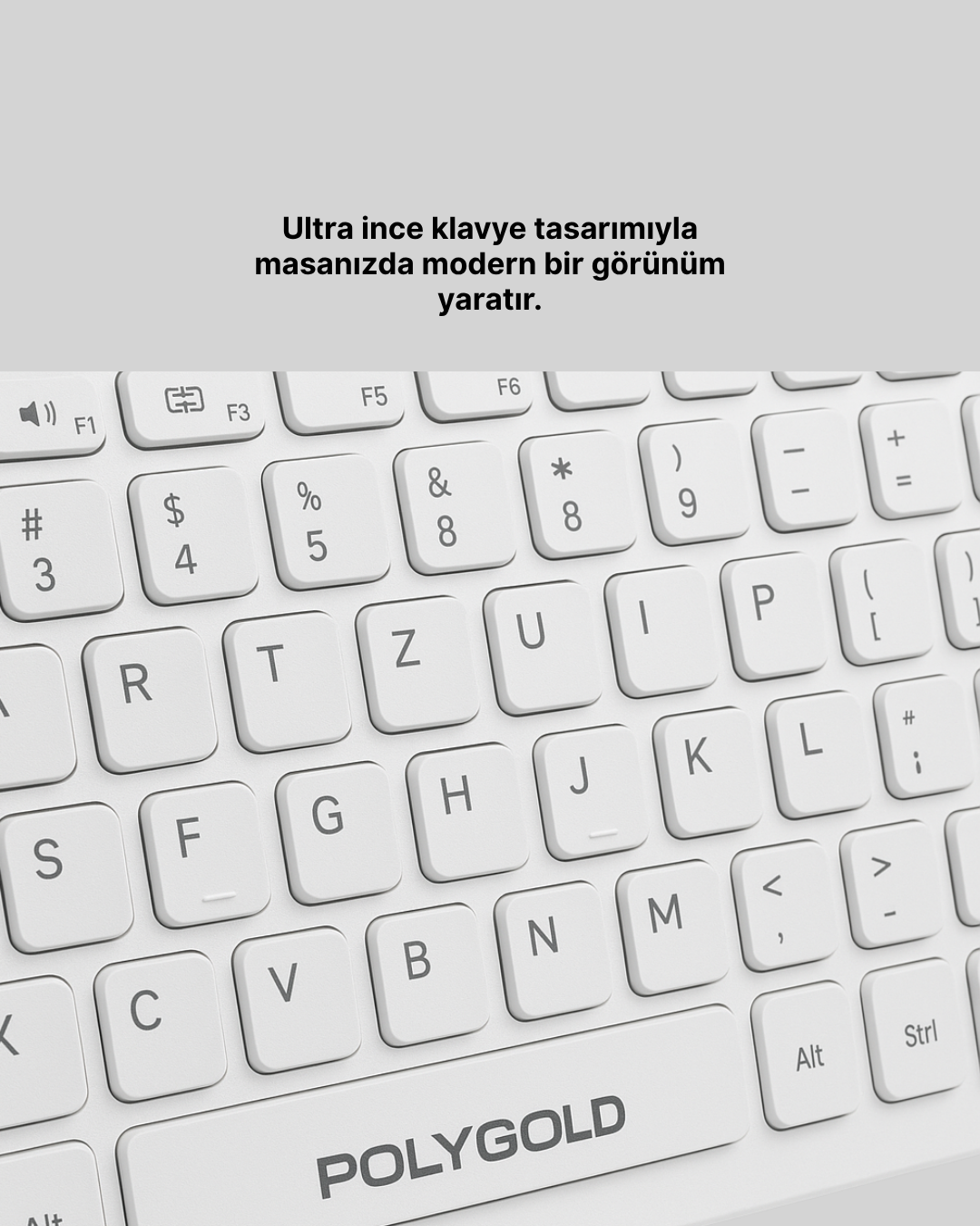 Ergonomik Kablosuz Klavye Mouse Takımı - Tam Boy, Sessiz ve Güvenilir