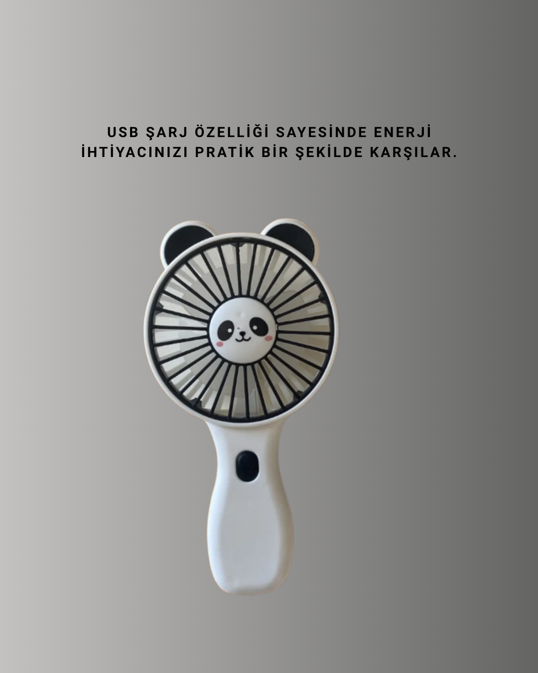 Sessiz Çalışan USB Şarjlı Masaüstü Mini Vantilatör