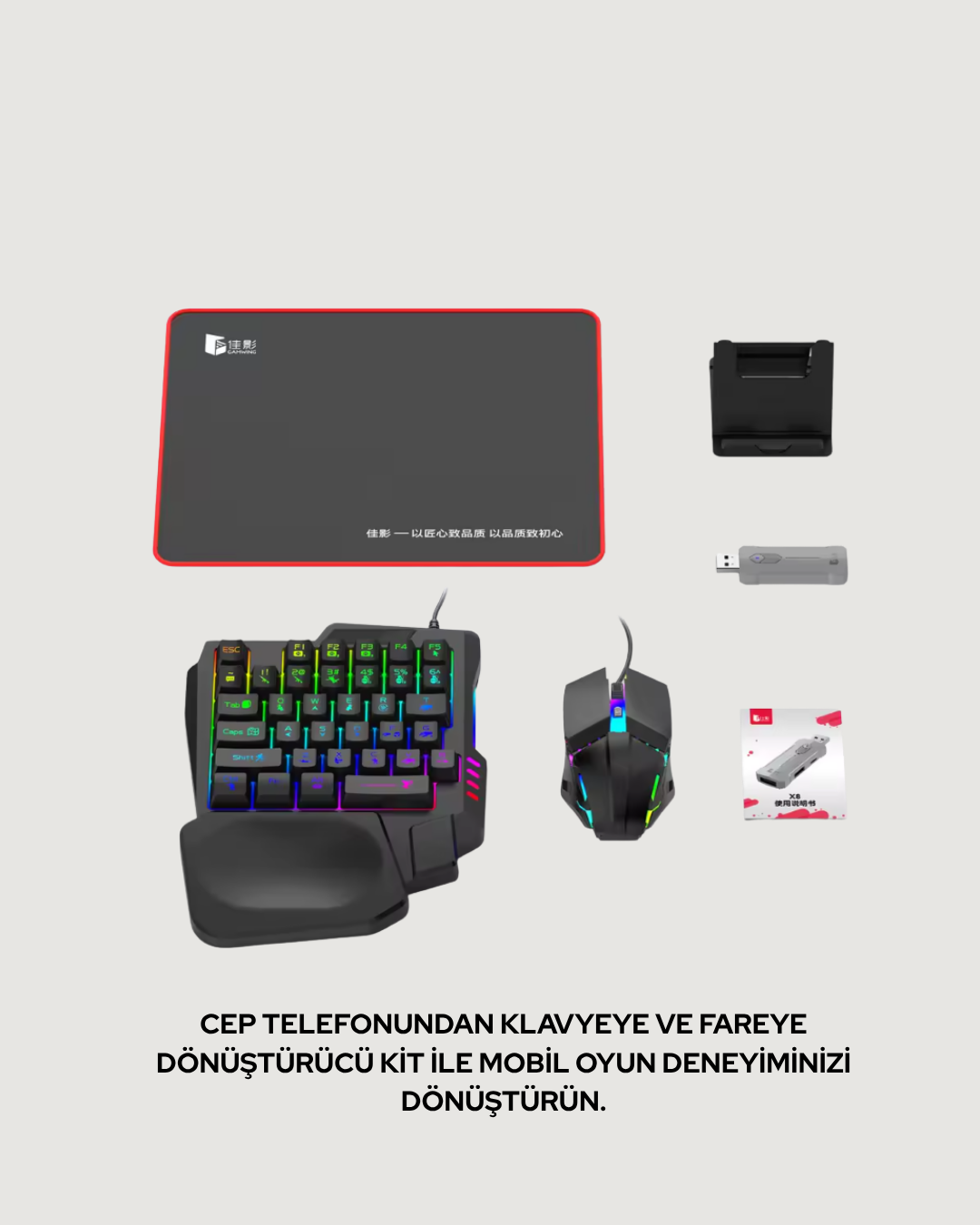 Bluetooth 5.3 Mobil Oyun Kiti – PUBG ve CODM İçin 5 Parça Set