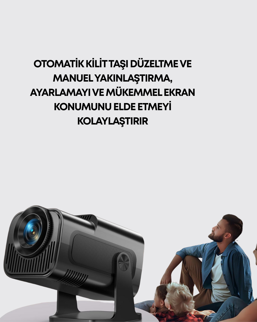 1080P Full HD Çözünürlük ve 4K Destekli Projektör