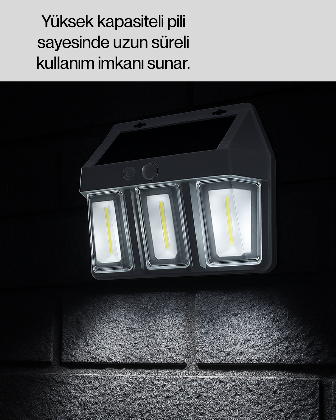 Suya Dayanıklı Solar Duvar Lambası – Akıllı Gece Sensörlü Işık