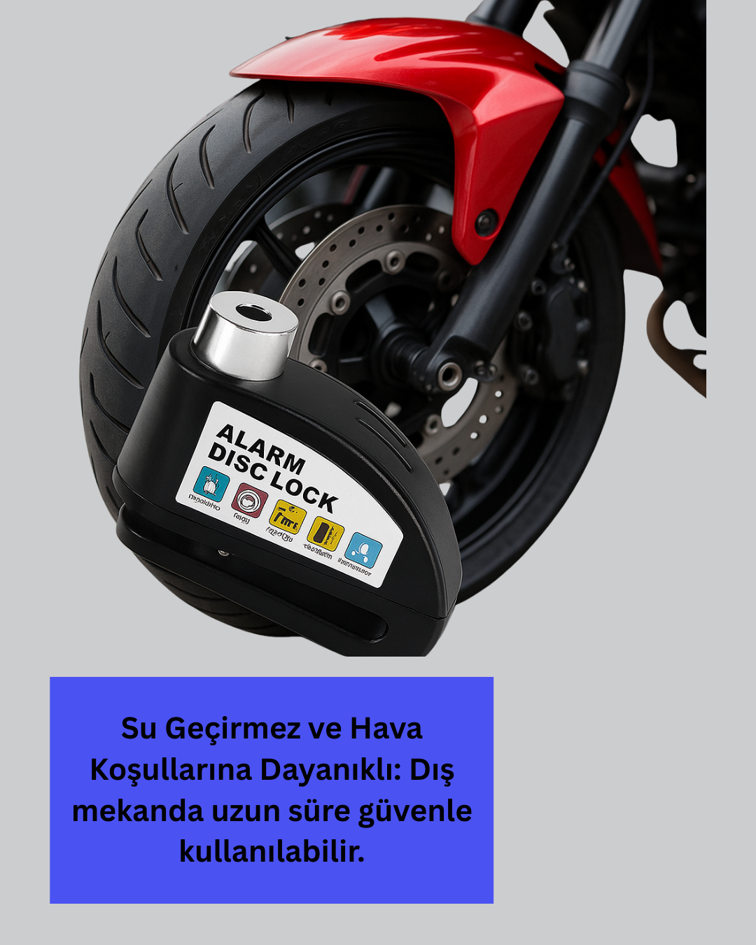 110 dB Alarm Disk Kilidi Motosiklet Scooter Bisiklet Güvenlik Yeni Nesil