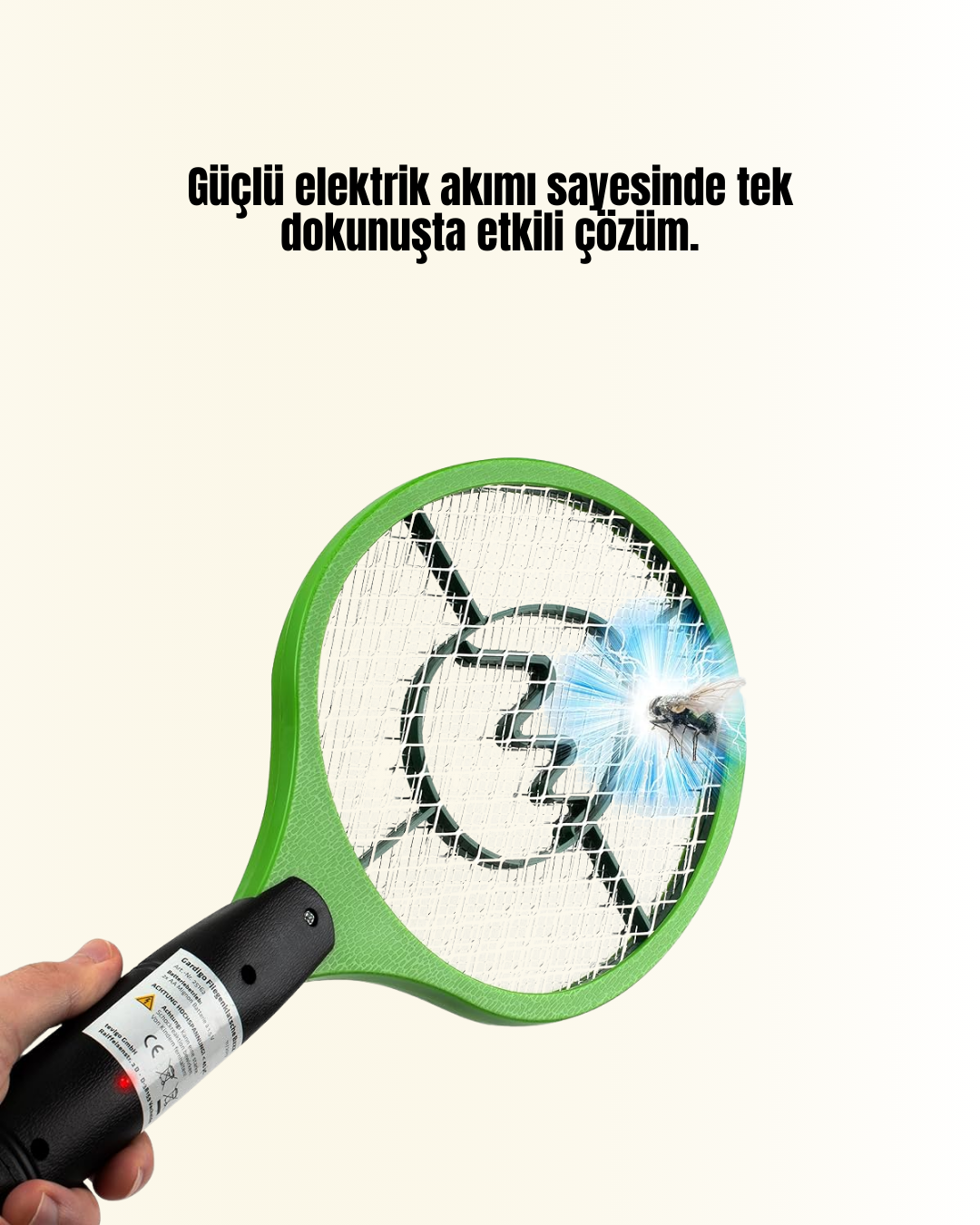 Çocuk ve Evcil Hayvan Dostu Elektrikli Sinek Raketi | Güvenli Kullanım Yeni Nesil