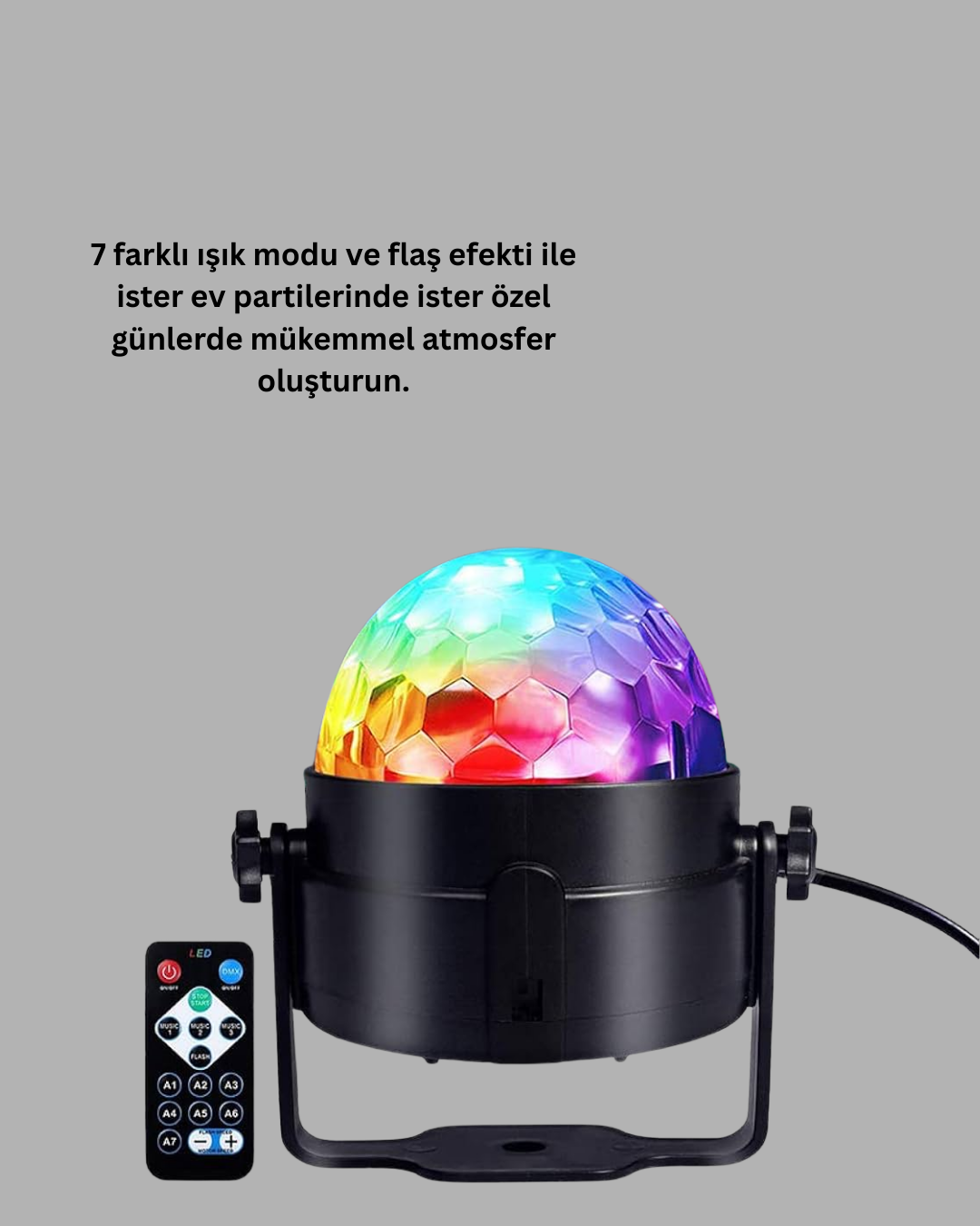 Ses Duyarlı Mini Disko Küre Lamba