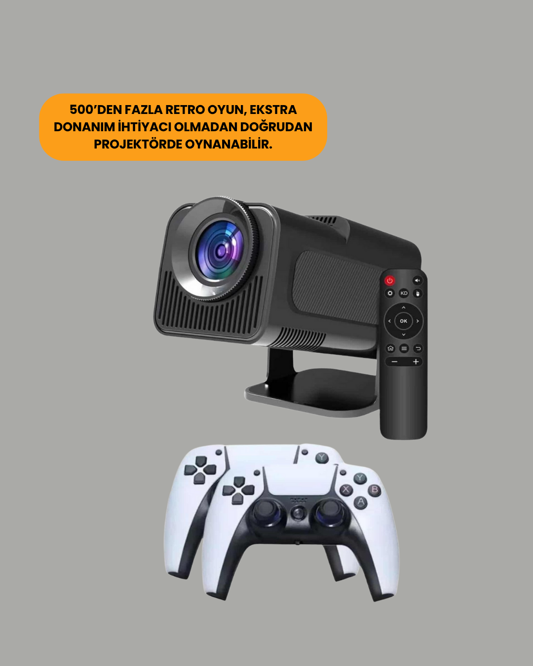 HCS350pro 1080P Full HD Taşınabilir Android Projektör