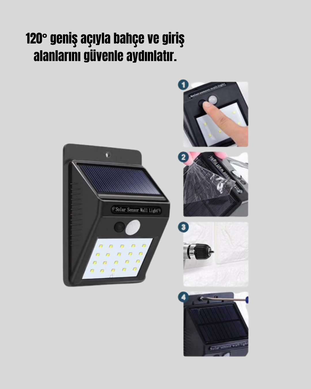 Kablo Gerektirmeyen Solar LED Bahçe ve Veranda Işığı Yeni Nesil