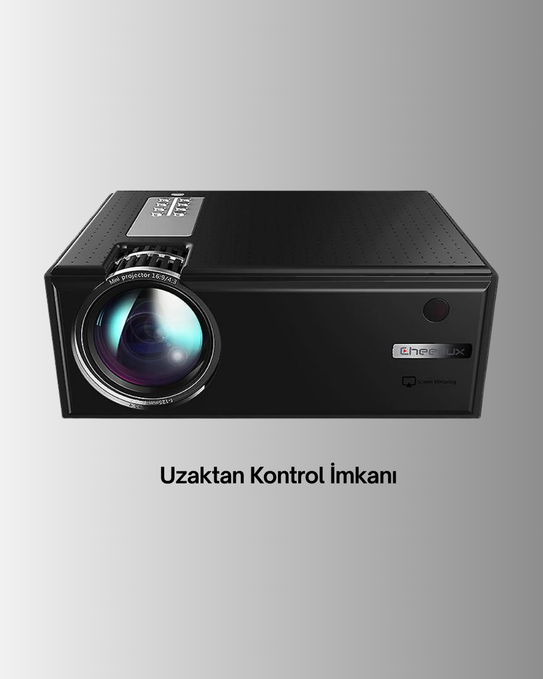 Full HD Destekli Taşınabilir Projeksiyon Cihazı – HDMI, USB, VGA Girişli, Uzaktan Kumandalı
