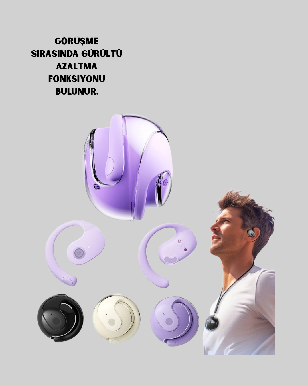 Kulak Arkası Bluetooth Kulaklık, Gürültü Azaltma