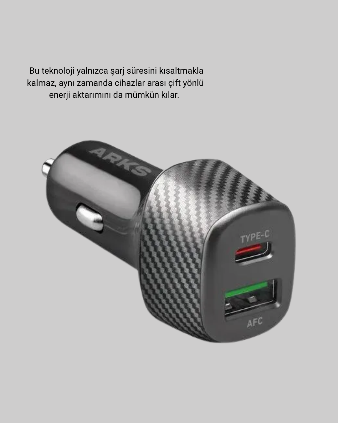 PD Destekli 38W Araç Şarj Başlığı Type-C + USB Çift Çıkış Hızlı Şarj