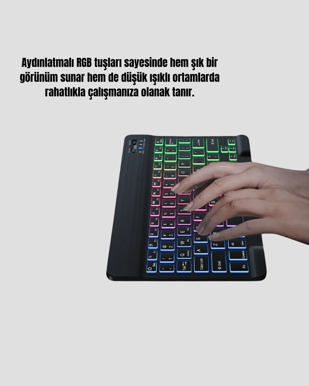 Türkçe Q Klavye RGB Işıklı Ergonomik Tasarımlı