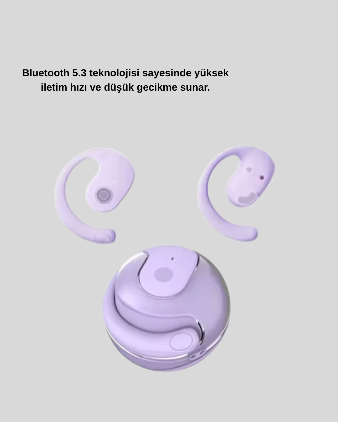 S05 Kablosuz Kulaklık Bluetooth 5.3 IPX4 Su Geçirmez Stereo Ses Otomatik Bağlantı Yeni Nesil