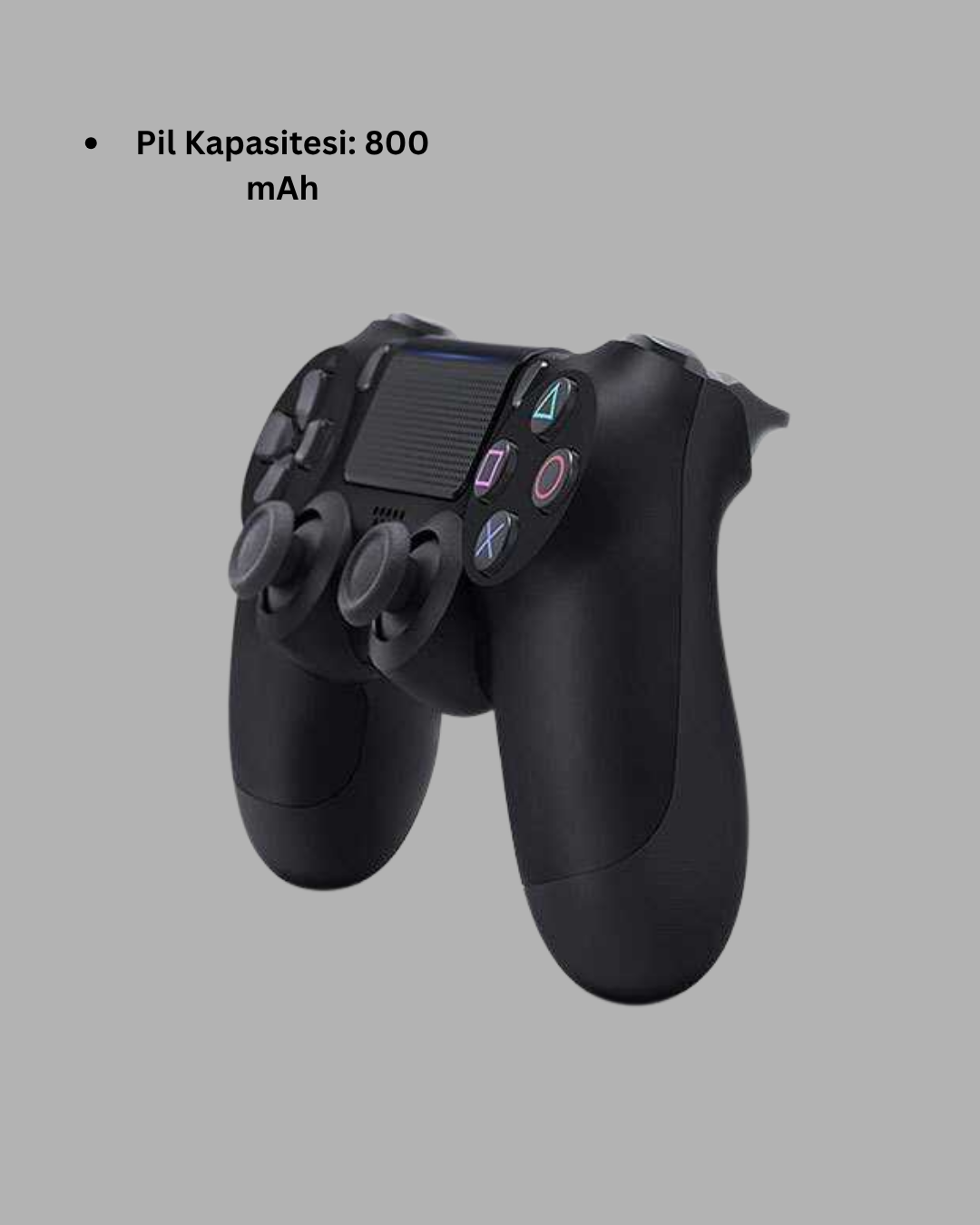 Kablosuz Titreşimli Oyun Kolu – PS4 Uyumlu Ergonomik Tasarım ve Uzun Pil Ömrü