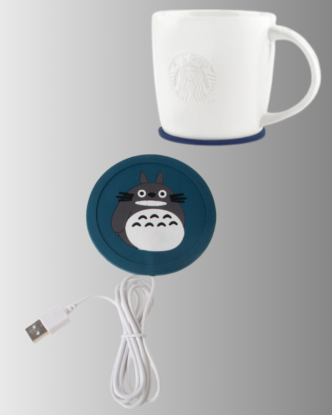 USB Isıtıcı Bardak Altlığı Totoro Desenli 45°–60° Sıcaklık Koruma