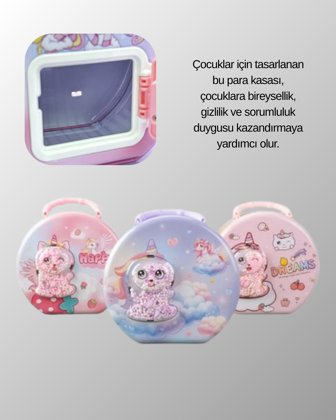 ŞİFRELİ KUMBARA PEMBE