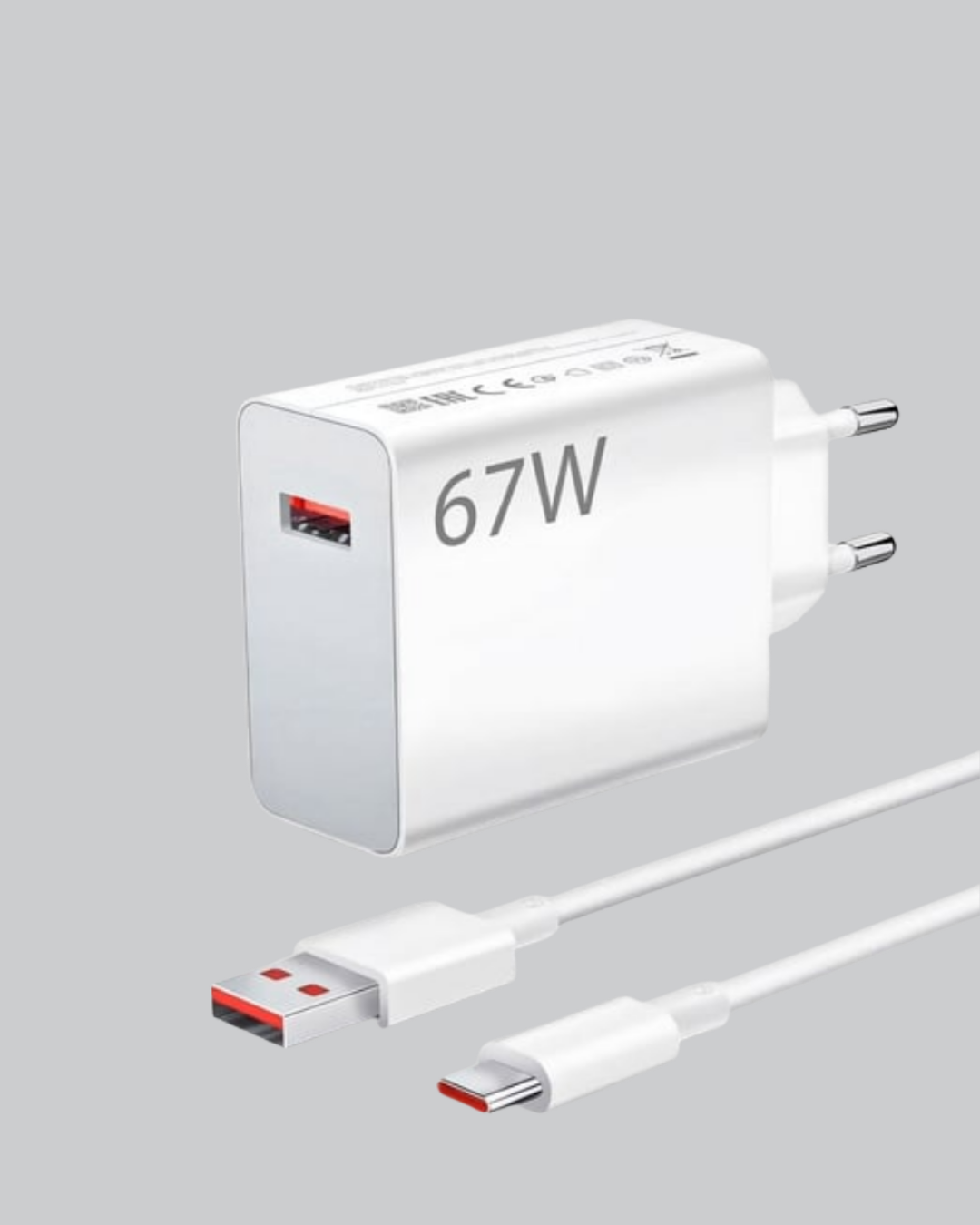 67 Watt Ultra Hızlı Şarj Adaptörü  Redmi 9 10 12C Uyumlu