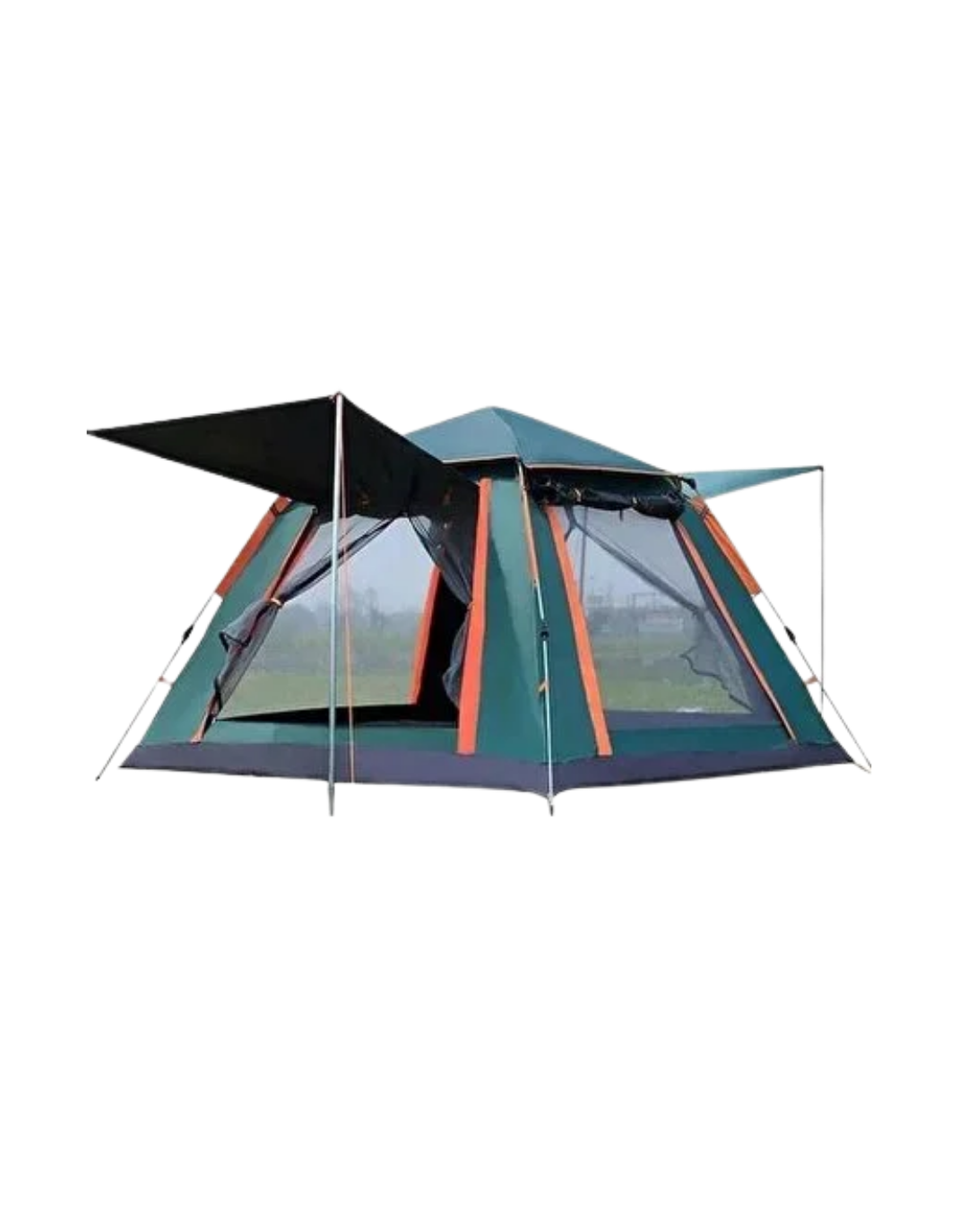 Geniş Aile Kamp Çadırı 240x210 cm Güneşlikli Otomatik Kurulum Outdoor Çadır