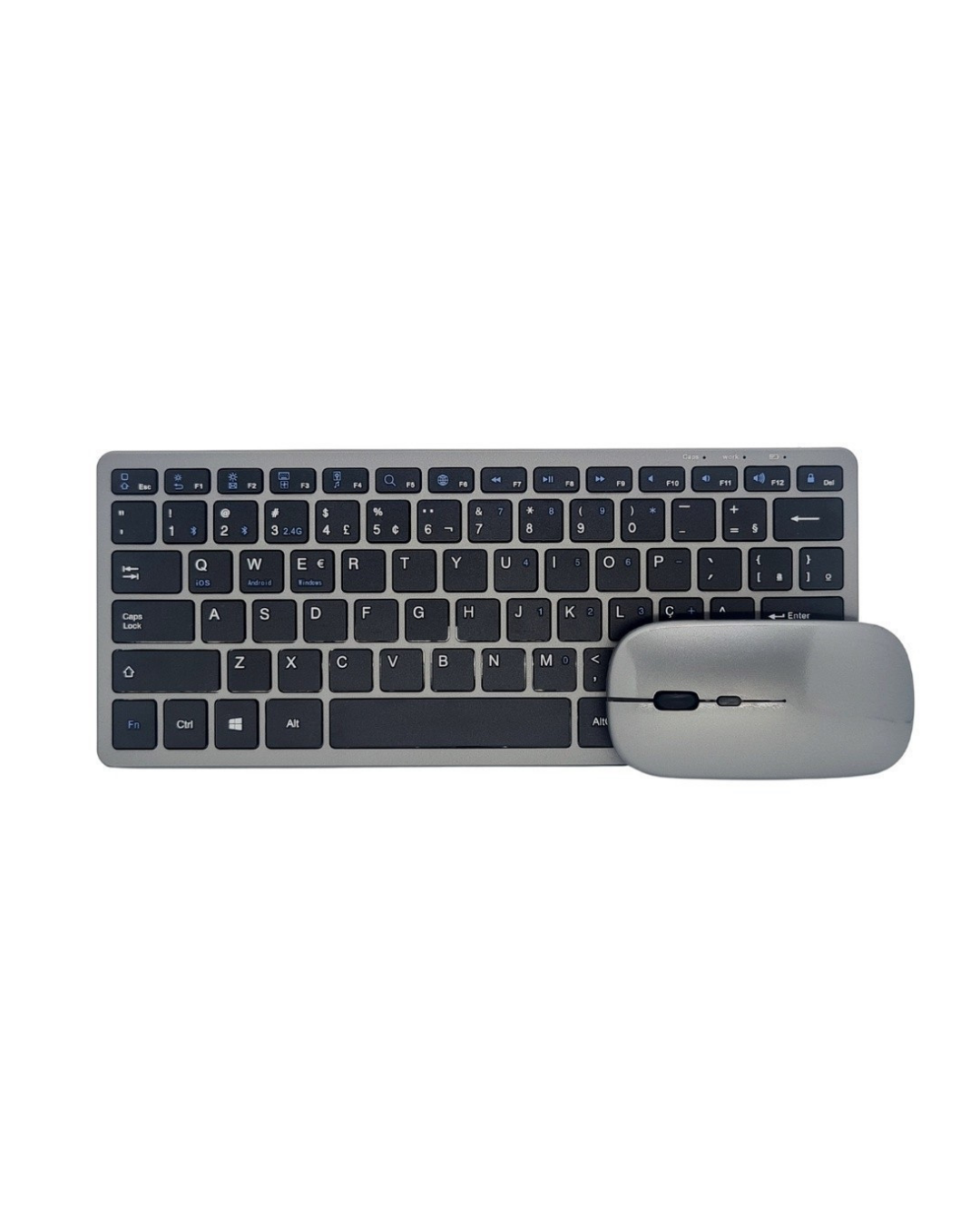 Bluetooth ve 2.4G Destekli Kablosuz Klavye Mouse Seti Şarj Edilebilir